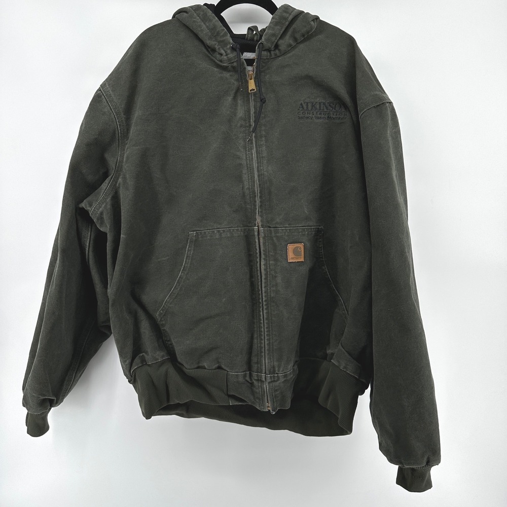 Carhartt J25 MOS Moss Green Sandstone Active Jacket Thermal Lined Mens 2XL Reg